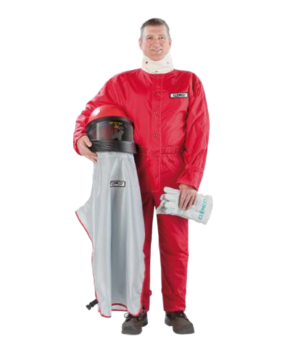 Дробеструйный костюм (частично кожаный)